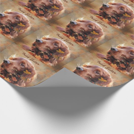 Irish Setter Geschenkpapier (Ecke)