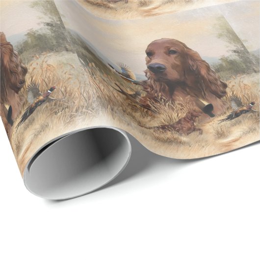 Irish Setter Geschenkpapier (Rolleneckpunkt)