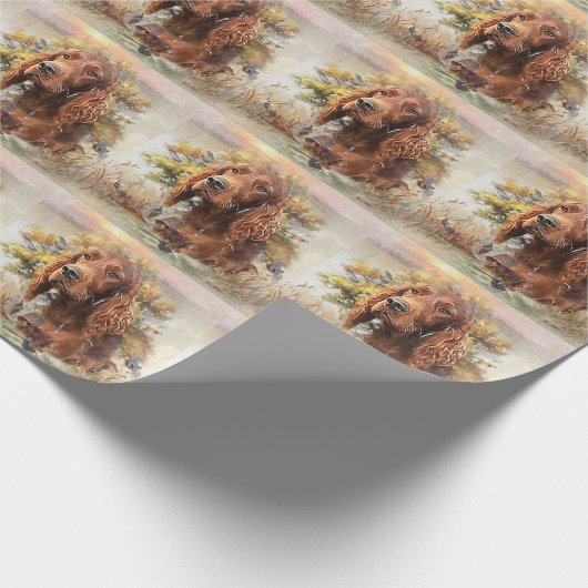 Irish Setter Geschenkpapier (Ecke)