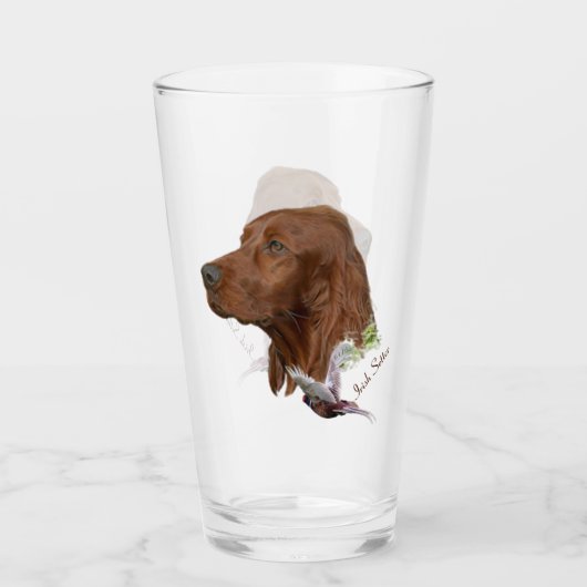 Irish Setter Glas (Vorderseite)