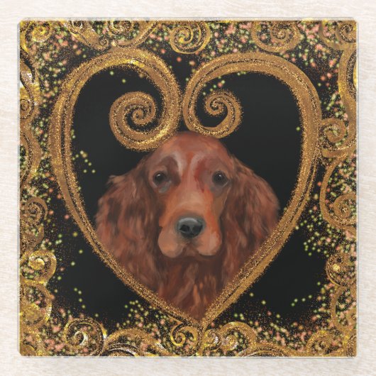 IRISH SETTER GLASUNTERSETZER (Vorderseite)