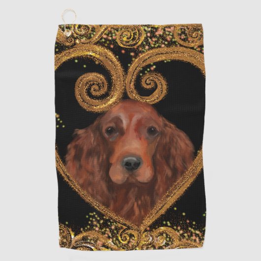 IRISH SETTER GOLFHANDTUCH (Vorderseite)