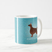 Irish Setter Happy Birthday Design Kaffeetasse (VorderseiteRechts)
