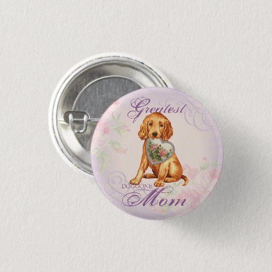 Irish Setter Heart Mama Button (Vorne & Hinten)