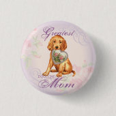 Irish Setter Heart Mama Button (Vorderseite)