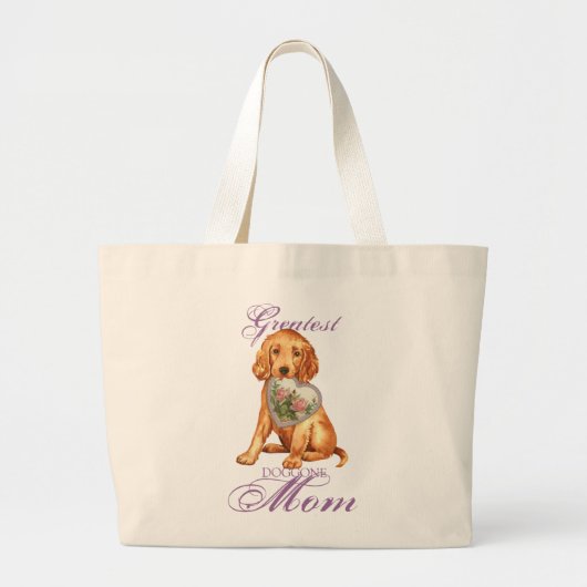 Irish Setter Heart Mama Jumbo Stoffbeutel (Vorne)