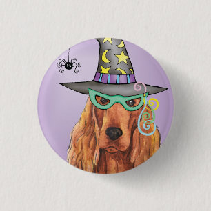 Irish Setter Hexe Button
