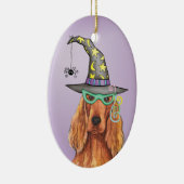 Irish Setter Hexe Keramik Ornament (Rechts)