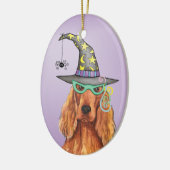 Irish Setter Hexe Keramik Ornament (Links)