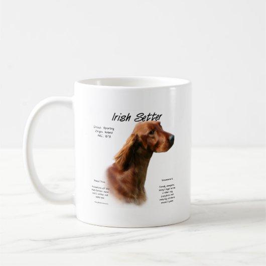Irish Setter History Design Kaffeetasse (Links)