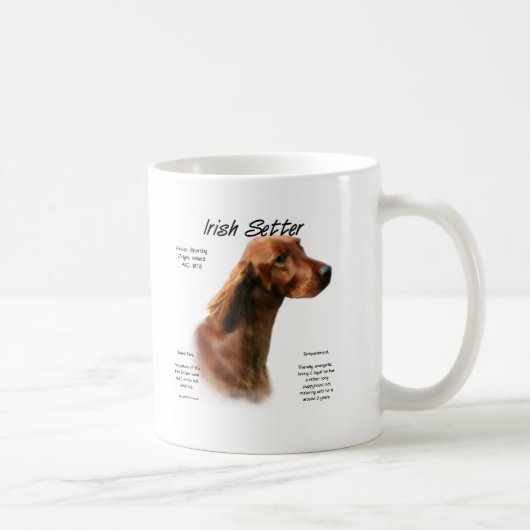 Irish Setter History Design Kaffeetasse (Rechts)