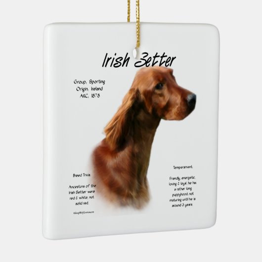 Irish Setter History Design Keramikornament (Rechts)