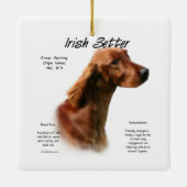 Irish Setter History Design Keramikornament (Rückseite)