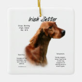 Irish Setter History Design Keramikornament (Vorderseite)