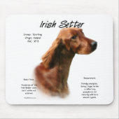 Irish Setter History Design Mousepad (Vorne)