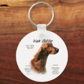 Irish Setter History Design Schlüsselanhänger (Vorderseite)