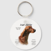Irish Setter History Design Schlüsselanhänger (Rückseite)