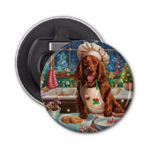 Irish Setter Holiday Baking: Festliche Weihnachten Flaschenöffner (Vorderseite)