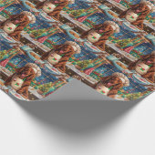 Irish Setter Holiday Baking: Festliche Weihnachten Geschenkpapier (Ecke)