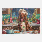 Irish Setter Holiday Baking: Festliche Weihnachten Geschirrtuch (Horizontal)
