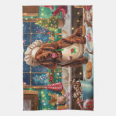 Irish Setter Holiday Baking: Festliche Weihnachten Geschirrtuch (Vertikal)
