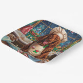 Irish Setter Holiday Baking: Festliche Weihnachten Pappteller (Gewinkelt)