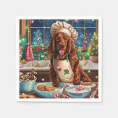 Irish Setter Holiday Baking: Festliche Weihnachten Serviette (Vorderseite)