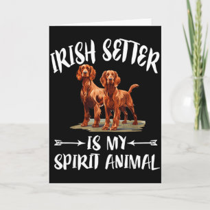 Irish Setter Hund ist mein spirituelles Tier  Karte