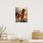 Irish Setter Hund Kunst Druck Poster (Küche)