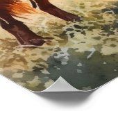 Irish Setter Hund Kunst Druck Poster (Ecke)