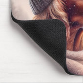 Irish Setter Hund leckt einen gefrorenen Pole Mousepad (Ecke)