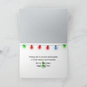 Irish Setter Hund mit einem Schneemann Karte (Innenseite)