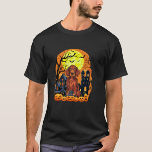 Irish Setter Hund mit Pumpkins Funny Beängstigend  T-Shirt
