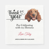 Irish Setter Hund Papier Serviette (Vorderseite)