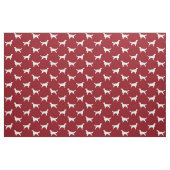 Irish Setter Hund Silhouetten Muster rot und weiß Stoff (Fat Quarter (45,7 x 55,9 cm))