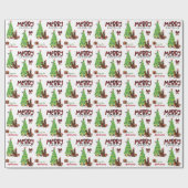 Irish Setter Hunde und Weihnachtsbaum Geschenkpapier (Flach)