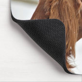 Irish Setter im Schnee Mousepad (Ecke)