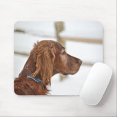 Irish Setter im Schnee Mousepad (Mit Mouse)
