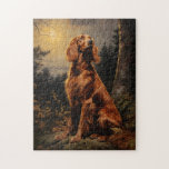 Irish Setter in der Nacht Puzzle<br><div class="desc">Nachtportrait des irischen Setters</div>