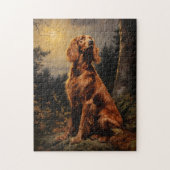 Irish Setter in der Nacht Puzzle (Vertikal)