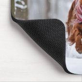 Irish Setter in Snow Mousepad (Ecke)