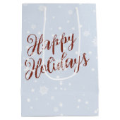 Irish Setter in Snowflakes Mittlere Geschenktüte (Rückseite)