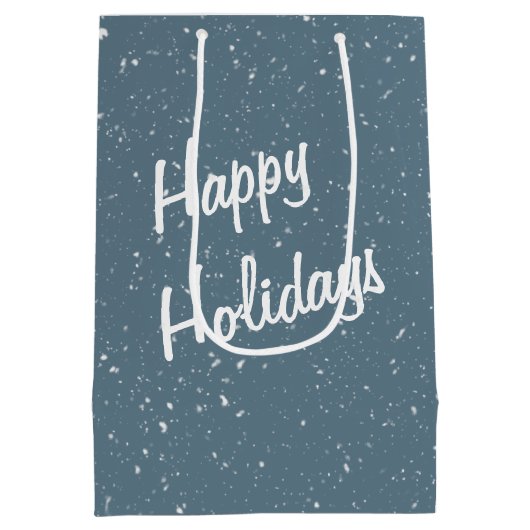 Irish Setter in Snowy Forest Mittlere Geschenktüte (Rückseite)