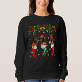Irish Setter in Sock Xmas Rentier Santa Elf Hund Sweatshirt (Vorderseite)
