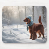 Irish Setter in Winterwald Mousepad (Vorne)