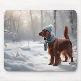 Irish Setter in Winterwald Mousepad