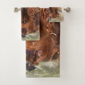 Irish Setter Jagd Fasant, Art Badhandtuch Set (Insitu)