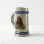 Irish Setter Jagd Fasant, Art Bierglas (Vorderseite Links)