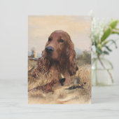 Irish Setter Jagd Fasant, Art Einladung (Stehend Vorderseite)