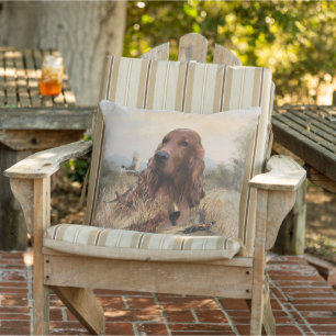 Irish Setter Jagd Fasant, Art Kissen